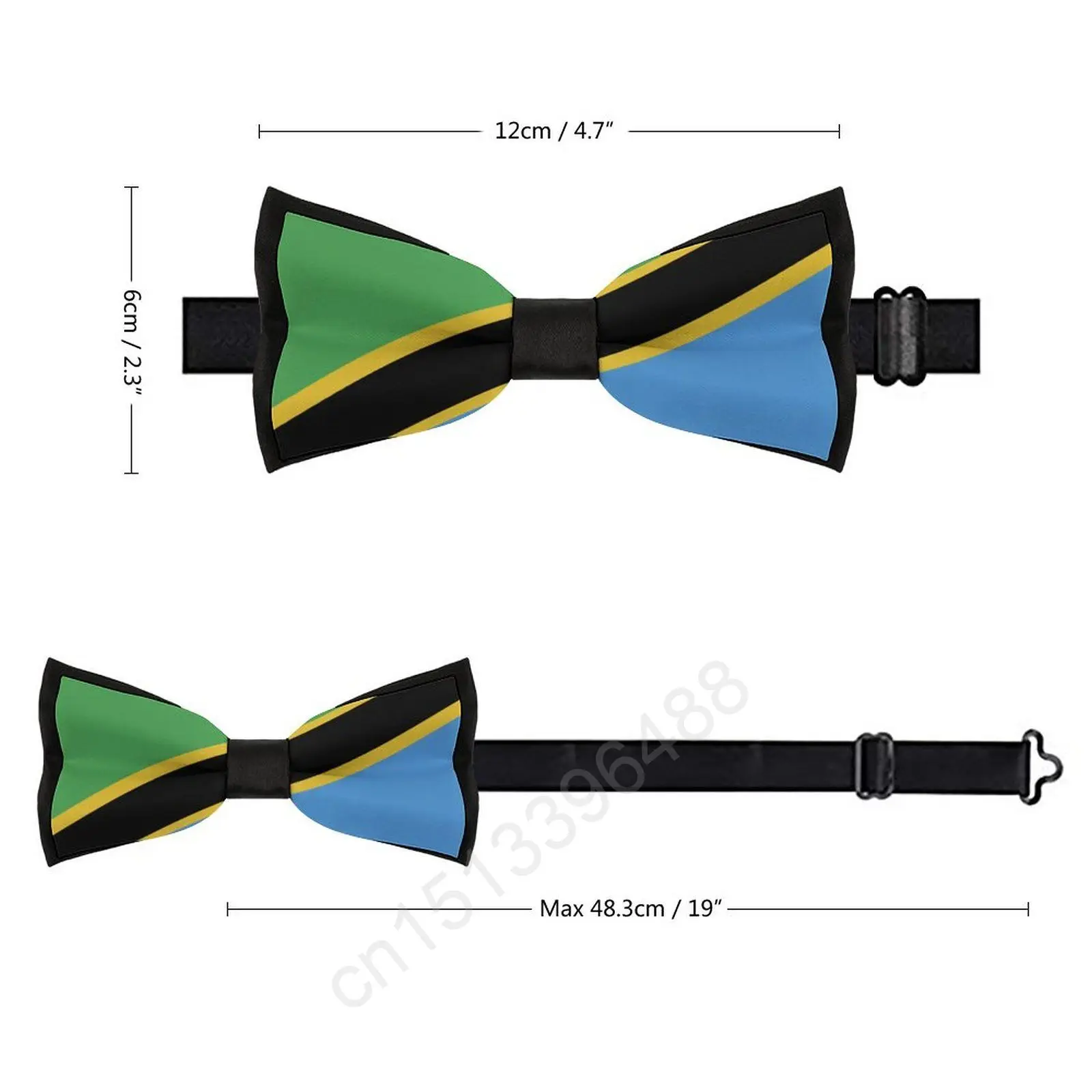 New Polyester Tanzania Flag Bowtie for Men Fashion Casual Men's Bow Ties Cravat Neckwear For Wedding Party Suits Tie