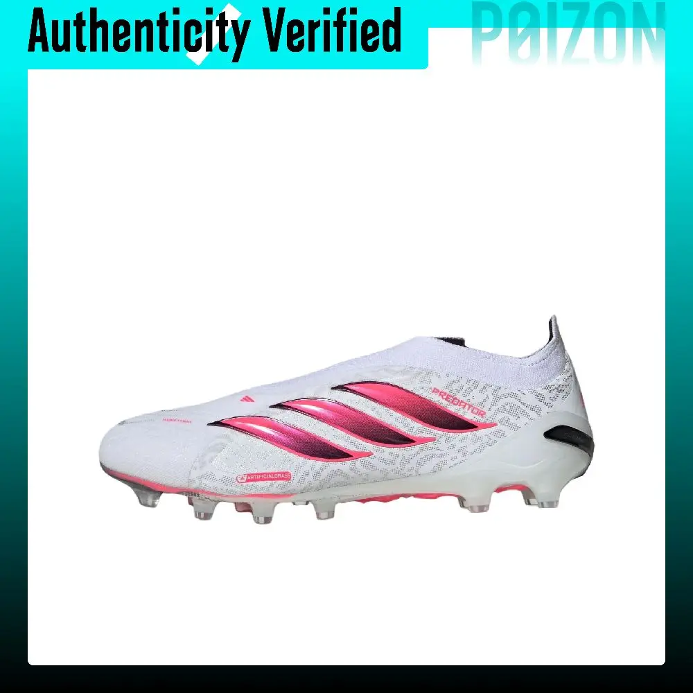 Adidas PREDATOR ELITE Soccer Shoes Unisex Low-top White/Swirl Neon Red/Black IH1991