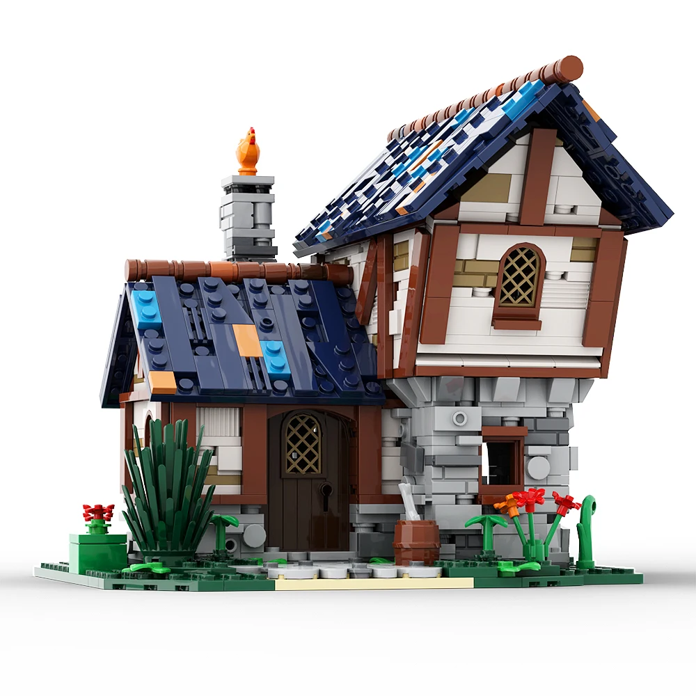 MOC Architecture Farm Cottage Building Blocks Farm Model Bricks Sets Building Blocks Construction Toys For Kids Children Gifts