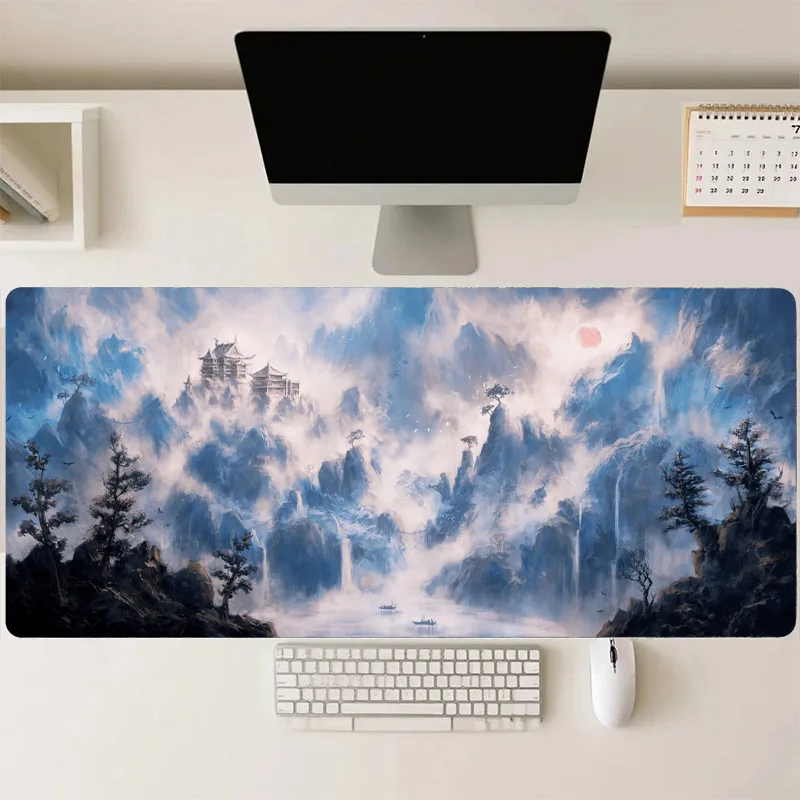 

Cloud Mist Mountain Forest Large Gaming Mouse Pad Rubber Desk Mat Office Home Pc Accessories Pad Computer Mouse Set Up Table Mat