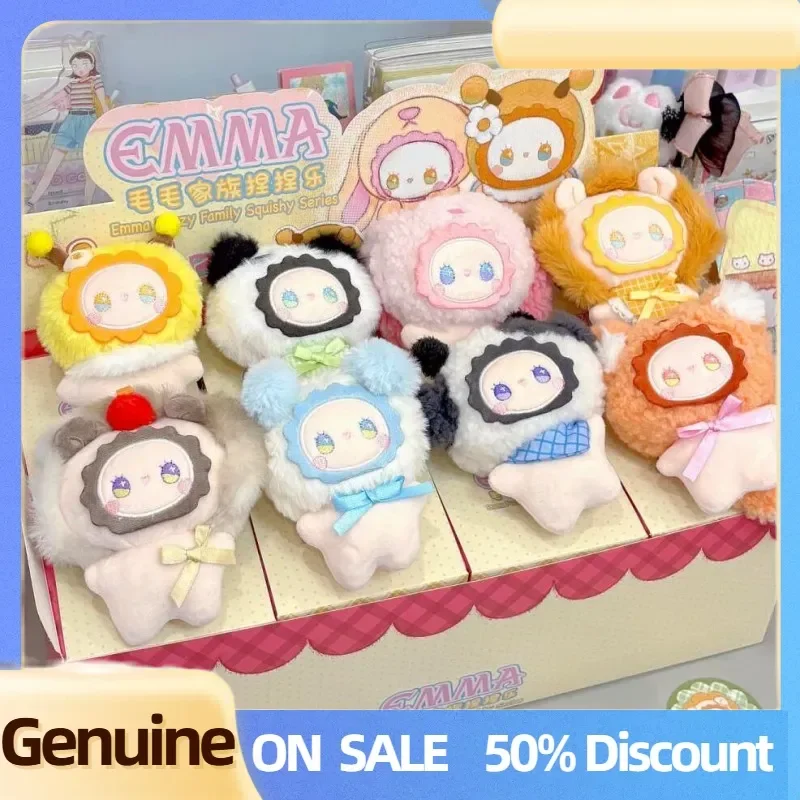 

Genuine Emma Fuzzy Family Squishy Series Blind Box Emma Figure Action Figure Doll Mystery Box Pendant Decor Gift Surprise Toy