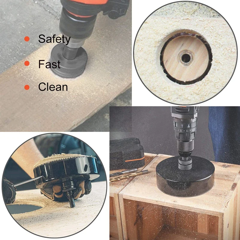 Hole Saw Heavy Duty Bi-Metal HSS Hole Saw For Cornhole Boards, Plywood, Iron Board, Acrylic