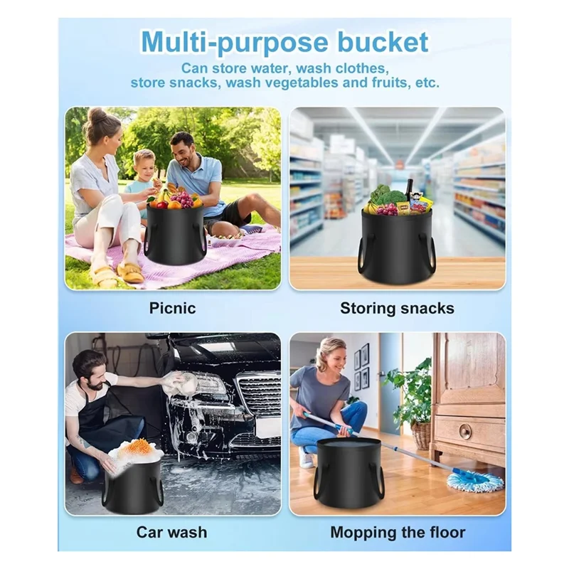 -A89Z Перезаряжаемый портативный душ для кемпинга, аккумулятор 6000 мАч, идеально подходит для путешествий на открытом воздухе, садоводства, автомойки