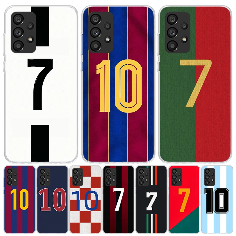 FootBall SuperStar Number C 7 10 Case Phone Cover for Samsung Galaxy A15 A14 A13 A12 A55 A54 A53 A52 A35 A34 A33 A32 A25 A24 A23