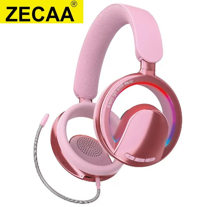 

ZECAA New Design ANC Retro Bluetooth Wireless Bass Headphone 5.4 Head On Earphones Video Game ANC Bass Headphone