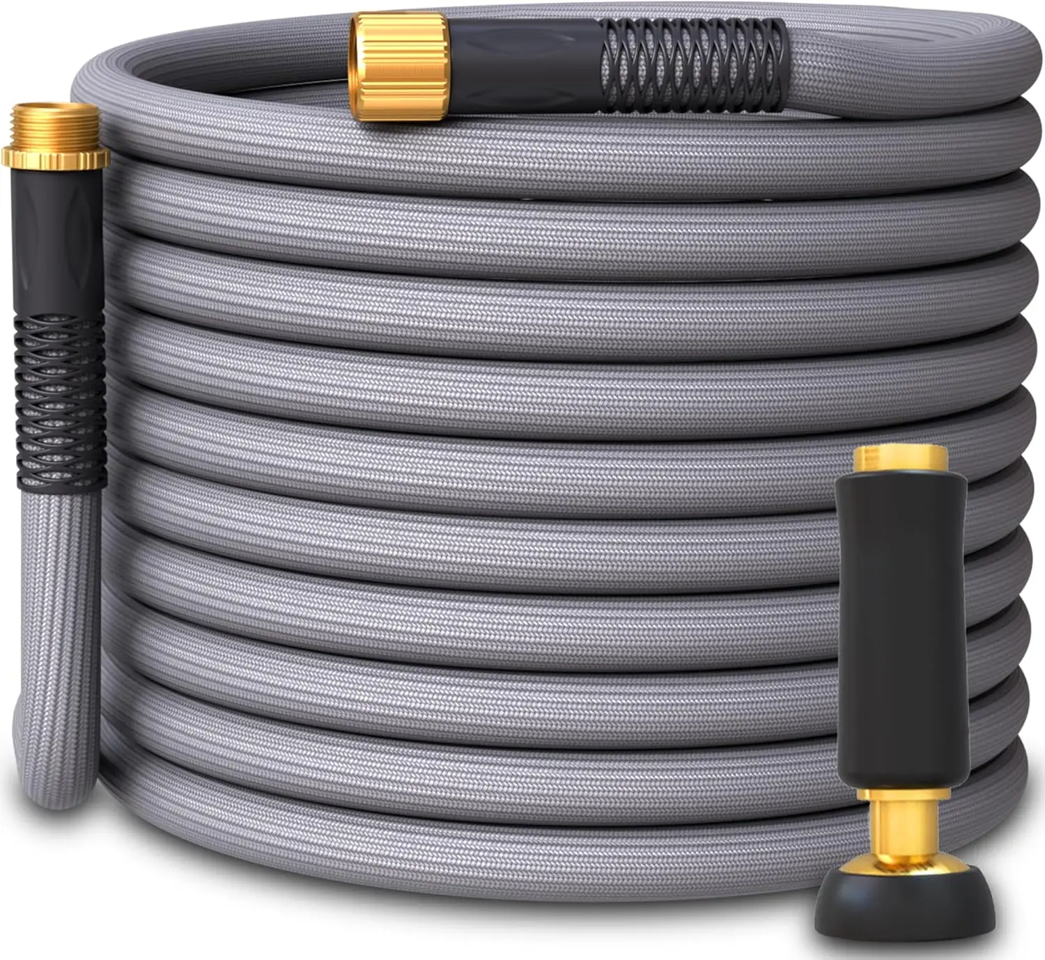 

Garden Hose | Flexible, Lightweight, Kink-Free & Durable Hybrid Water Hose with Heavy Duty Brass