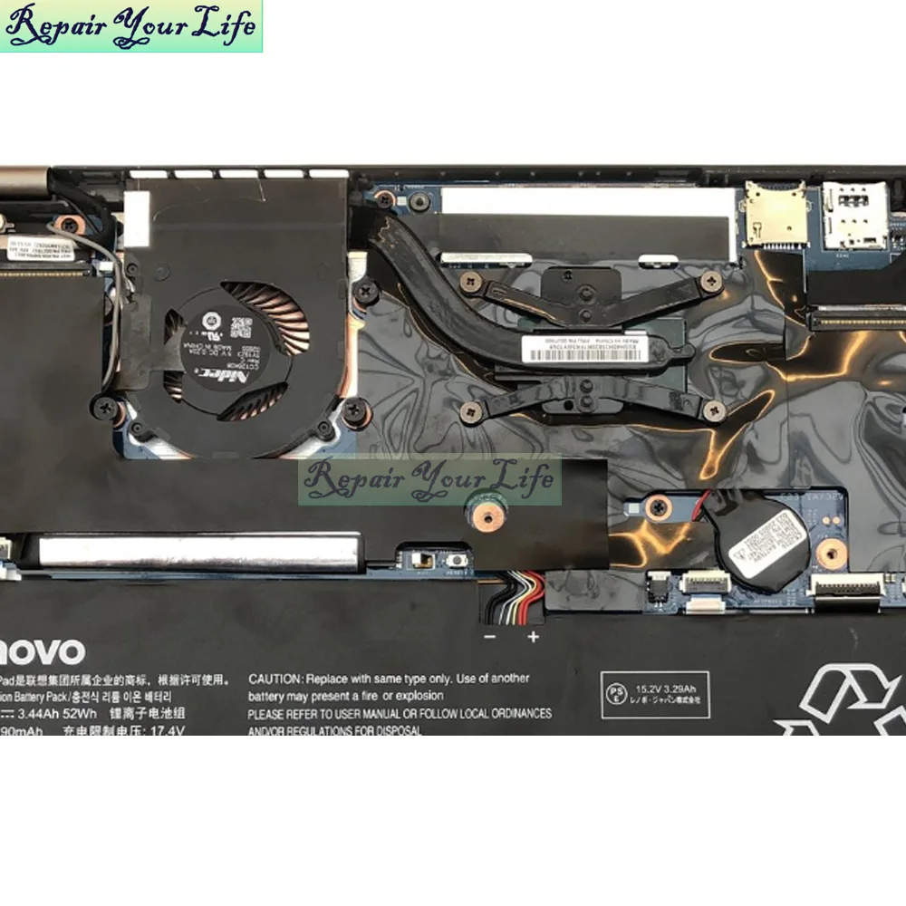 Imagem -06 - Laptop Cpu Cooler para Lenovo Thinkpad Ventilador Dissipador ° x1 Carbono 4ª Geração 00jt800 01yt252 Bazb0505r5h P002 Ventiladores de Refrigeração