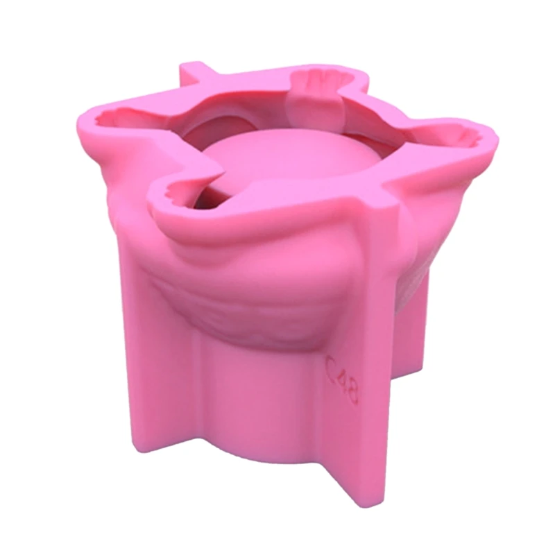 Funny Flower Pot Silicone Mold for Epoxy Resin Concrete Clay Succulent Pot Craft Dropsale