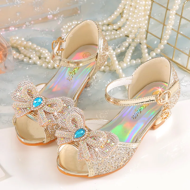 2026 Mädchen-Prinzessinnen-Sandalen Kinderschuhe Frozen Elsa Kinderschuhe Mädchen Mode Baby Rosa Blau Hochhackige Schuhe Größe – Detail 11