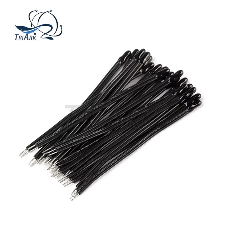 10PCS B3950 B3435 1% NTC Thermistor Thermal Resistor MF52B MF52D 10K 100K Probe strap wire 6CM 10CM Temperature control sensor