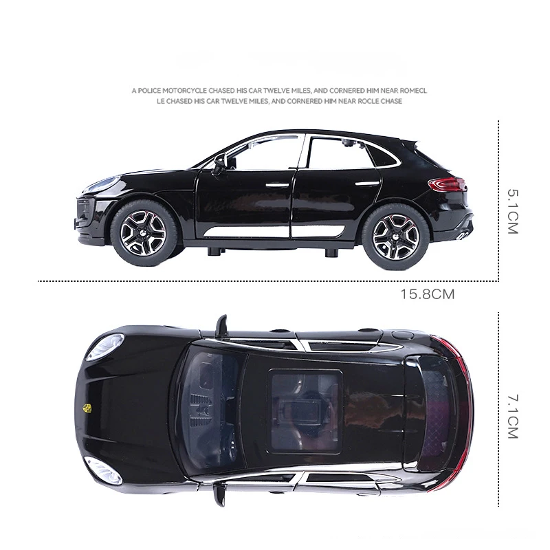 1:32 Macan SUV Alloy Model Car Toy Diecasts Casting Sound and Light Car Toys For Children Vehicle