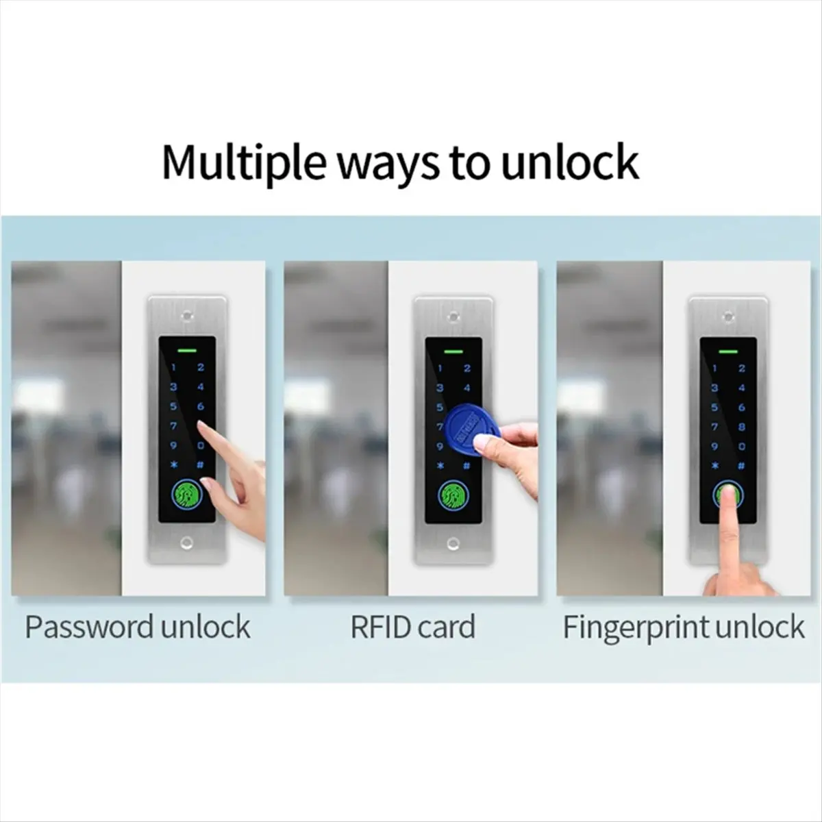newT77 Embedded Waterproof Metal Fingerprint Access Control Keypad 125Khz Reader Controller Security Protection Door Opener