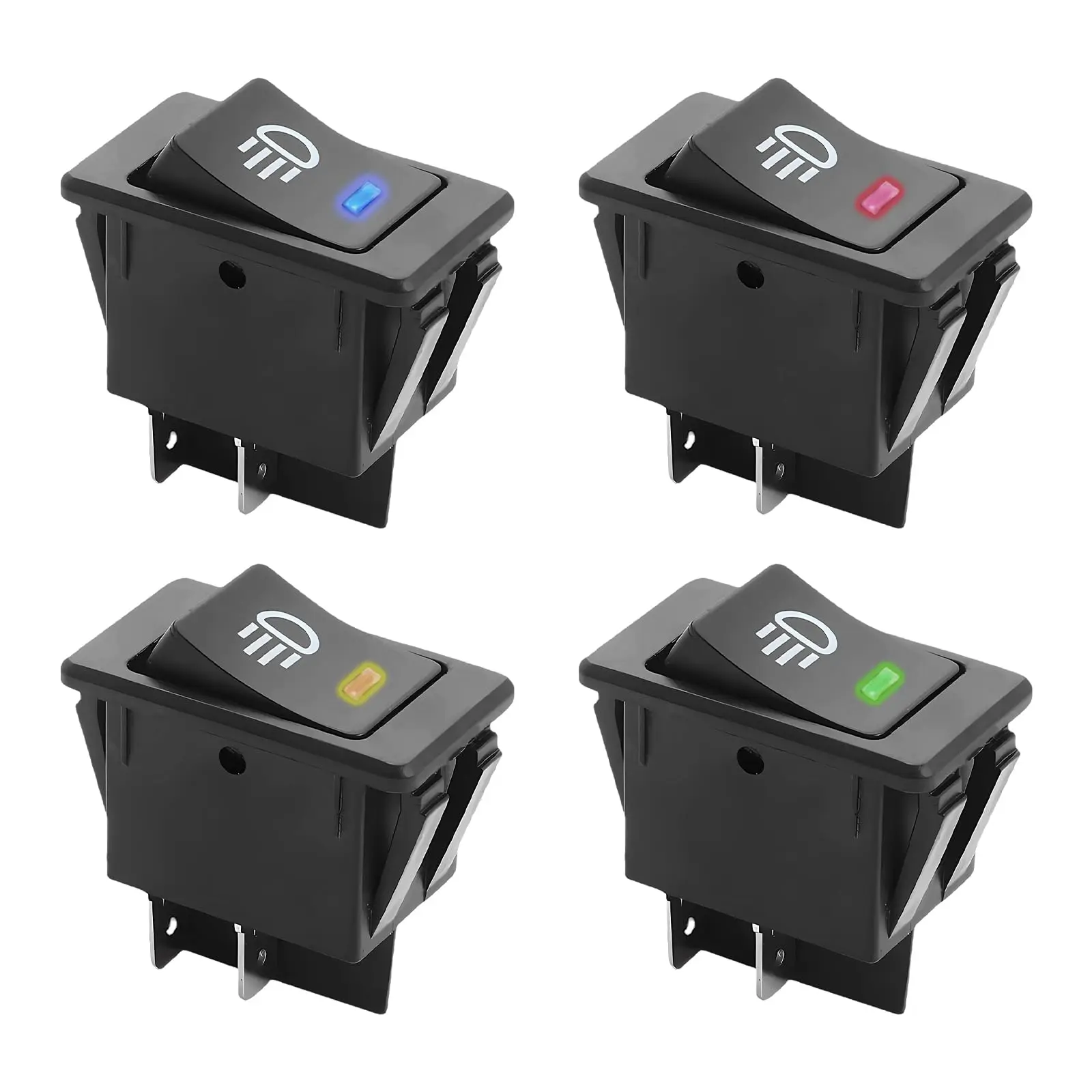 1 PCS,Car Fog Lights,Rocker Switch,ON-OFF,4Pin,2 Position,Electrical Equipment With Lighting Power,35A Lndicator Light 12V DC