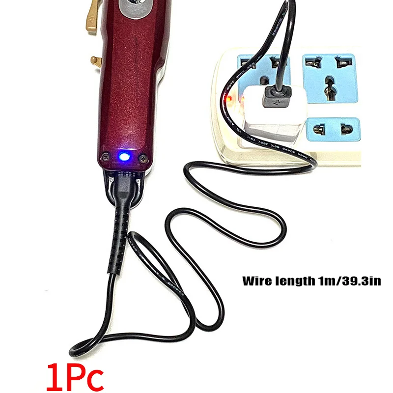 1Pc 5V USB Charging Cable Adapter Cord Electric Hair Clippers Power Supply For 8148/8591/8504 Electric Clipper Accessories.