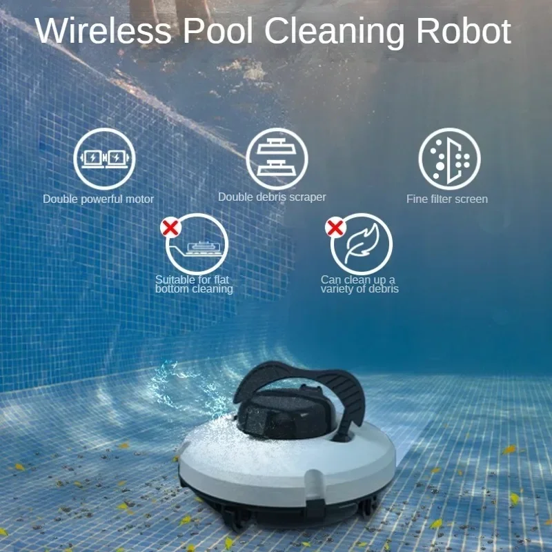 Automatic Swimming Pool Sewage Suction Machine Bath Cleaning and Vacuuming Underwater Wireless Robot Cleaner Eletrodomestico