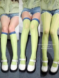 Anime Striped Halloween Cosplay Lolita Harajuku Sweet Thigh Stockings Fun Female Over-the-knee Stockings