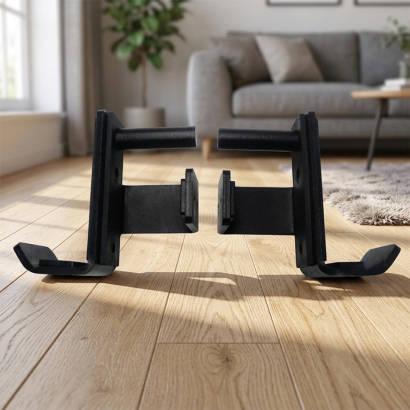 Picture 7: Power Rack J-Hook Easy to Install J-Hook Barbell Holder with Mounting Pin Reinforced Hardware Stable for Weightlifters