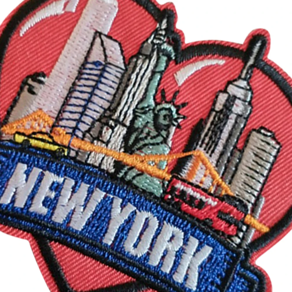 New York City Embroidered Patches Iron on for Clothing Garments Jeans Jacket Coat Embroidery Patches Landscape for Famouse City