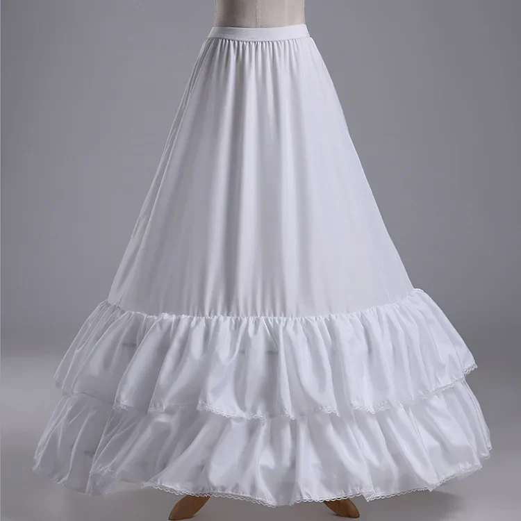 

Wedding Bridal Gown Dress Petticoat Three Hoops And Two Layer Gauze Underskirt Crinoline Accessories