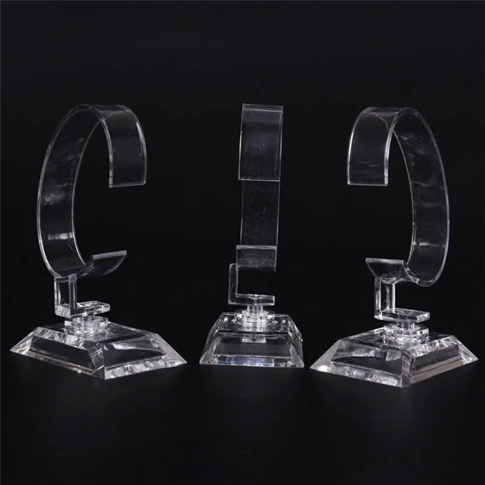 10cm Kunststoff Armbanduhr Display Rack Halter Verkauf Vitrine Ständer Werkzeug klarer Schmuck Verpackung Gesamthöhe Uhr Display Ständer