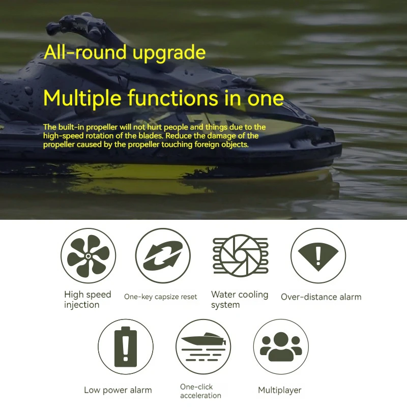 New Udi923 Brushless Remote Control Fast Boat One Click Capsizing Self Rescue Children\'s Electric Remote Control Boat Motorboat