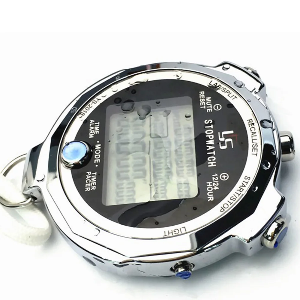 1-pc-高品質ストップウォッチタイマー金属トレーニング陸上審判発光千分の一秒ランニングトレーニング