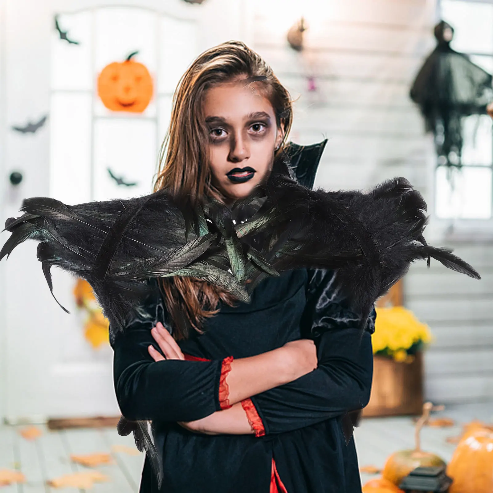 

Готический костюм, накидка на Хэллоуин, шлейф, вечерние накидки для косплея, практичное износостойкое украшение на Хэллоуин