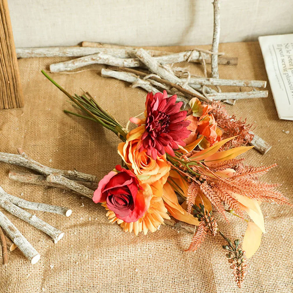 

Artificial Flower Fake Decorative Bridesmaid Fabric Flower Bouquet Cloth Arrangement Outdoor Indoor Plants Simulation Home