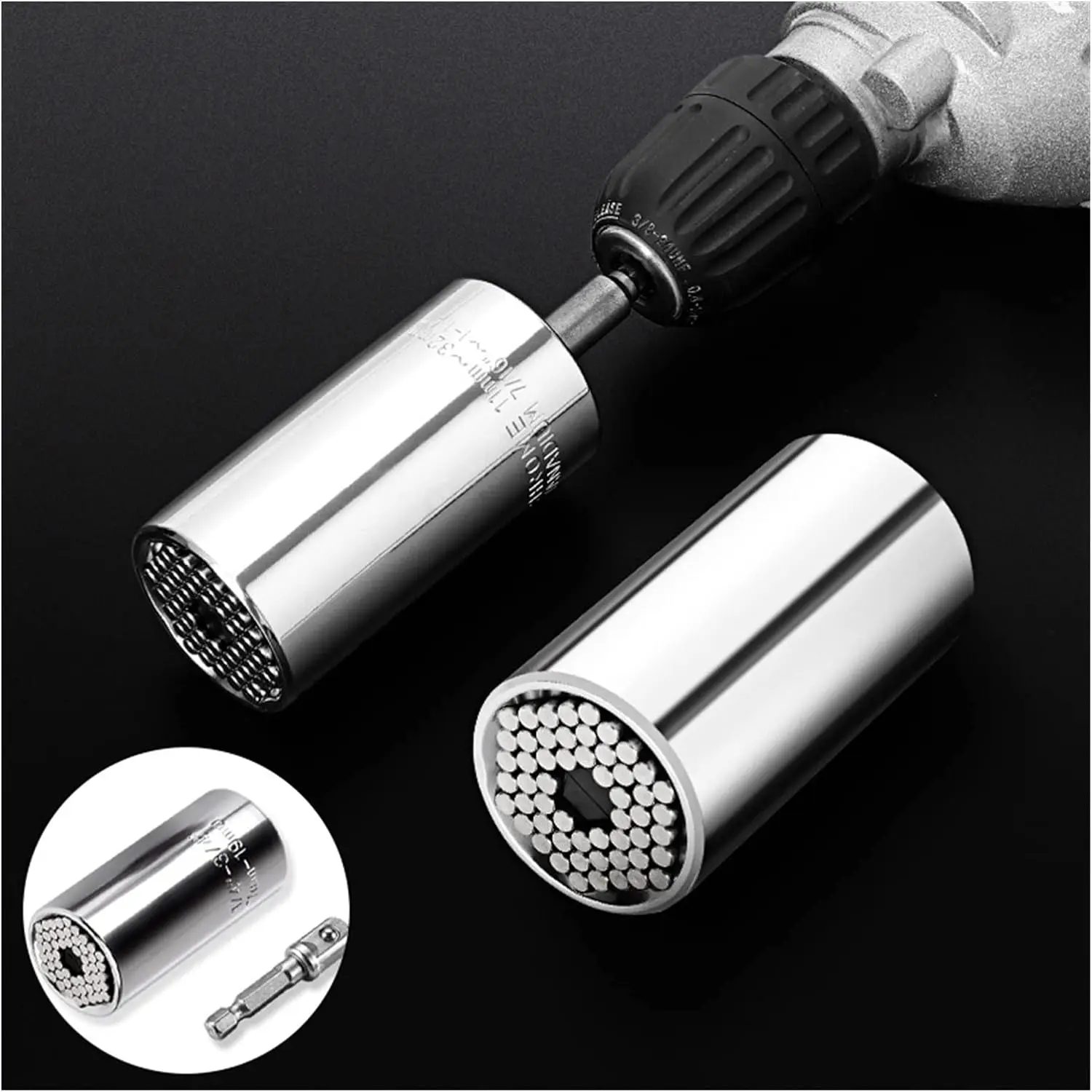 7-19mm Multifunctional Impact Socket Set  2pcs Set Universal Electric Drill Torque Ratchet Wrench Hand Tool