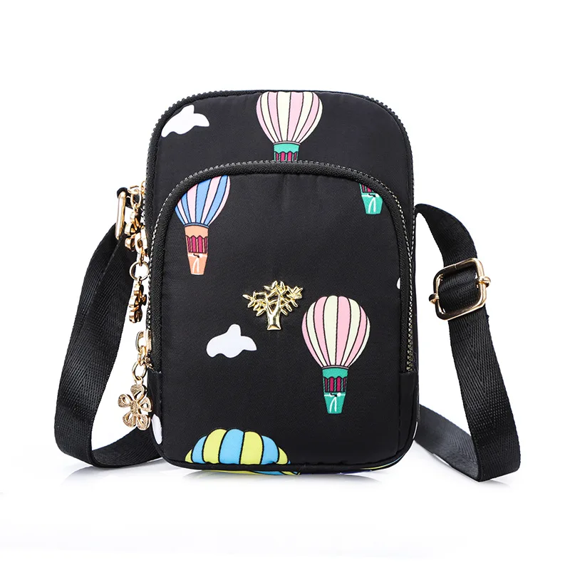 

Fashion Simple Shoulder Bag Phone Pouch Wallet Pure Color Versatile Bag Headphone Storage Bag