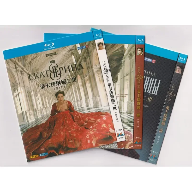 

Blu-ray Russian Drama Catherine II Seasons 1-3 Russian and Chinese Subtitles High Definition 6BD Disc Not DVD