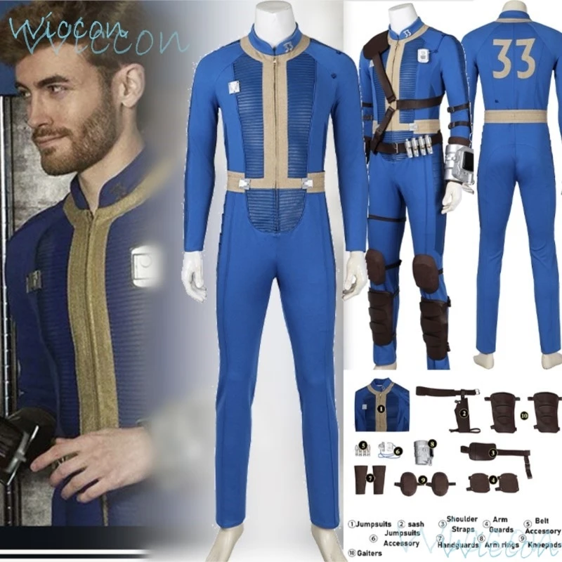 2024 Fall cos out Jumpsuit Cosplay Vault 33 Female Male Survivor Suit Cosplay costume Uniform Prop Halloween Party Overorder