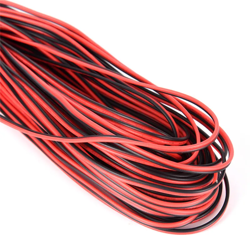 2Pin 10m 22AWG Cars Motorcycle Electric Wire Cable Red/Black Connector For Led Light view 4