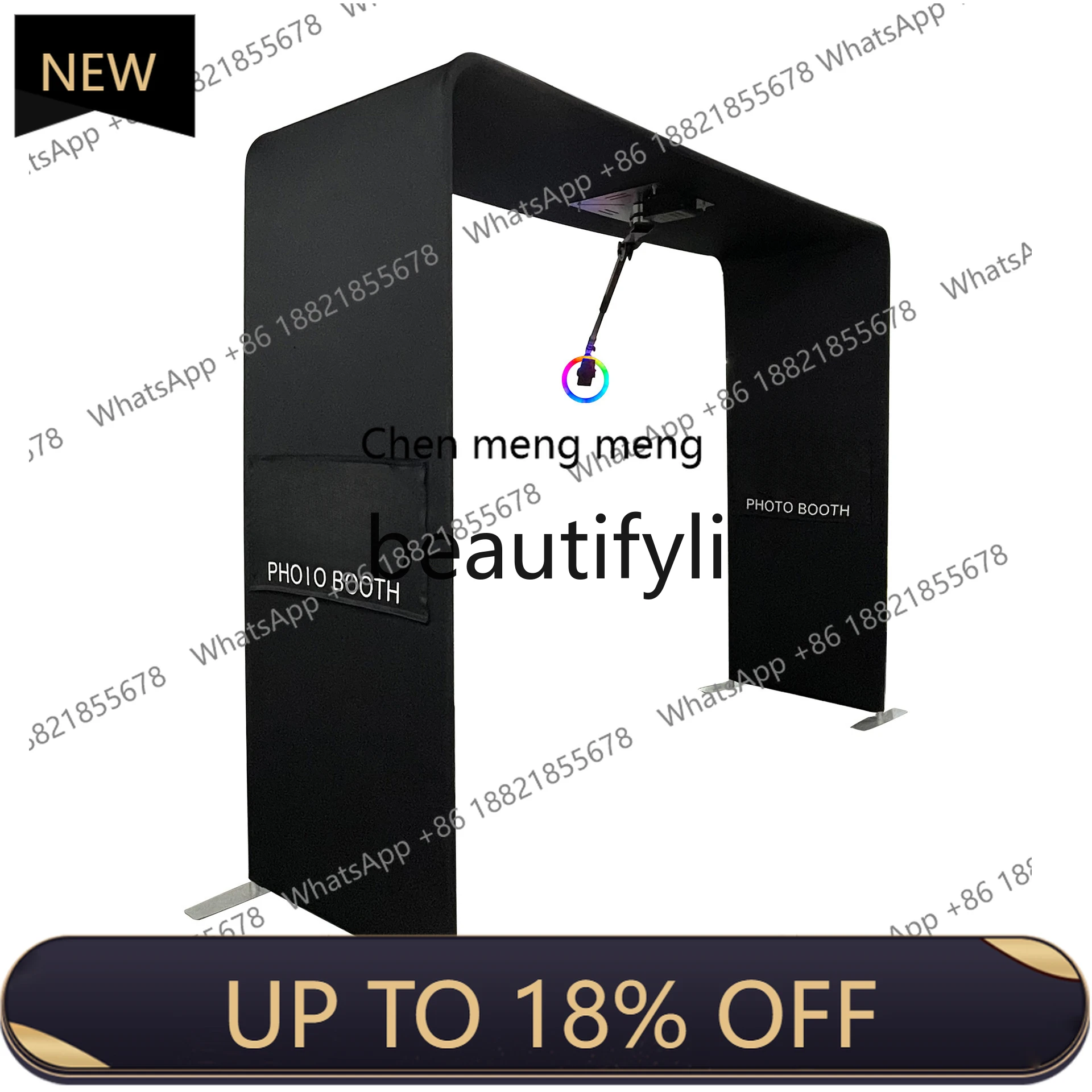 

Z189 Ring photo booth, rotating selfie table, arch ceiling stage