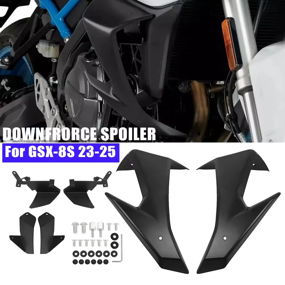 

Для Suzuki GSX8S GSX 8S GSX-8S 23-25 мотоциклетный передний спойлер с прижимной силой, аэродинамический дефлектор крыла, боковые голые спойлеры крылышка