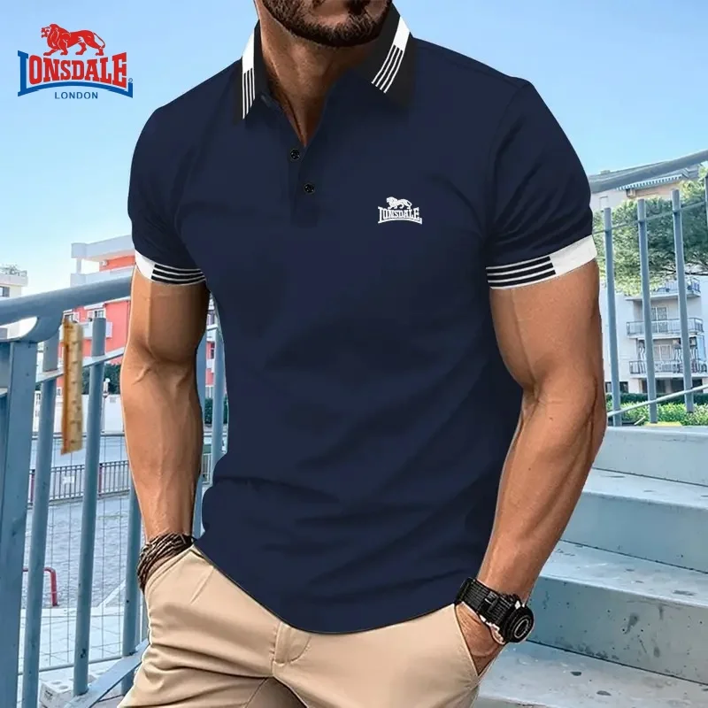 

New Men's High-quality Pure Cotton Polo Shirt for Summer Luxury, Fashion, Leisure, Exquisite Embroidery, Little Lion T-shirt Top