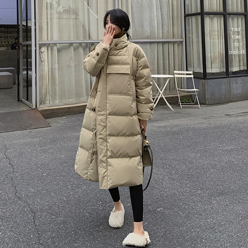 Cappotto invernale da donna coreano Giacca calda in cotone Parka di nuova moda di media lunghezza addensare Parka imbottito in cotone femminile Taglie forti