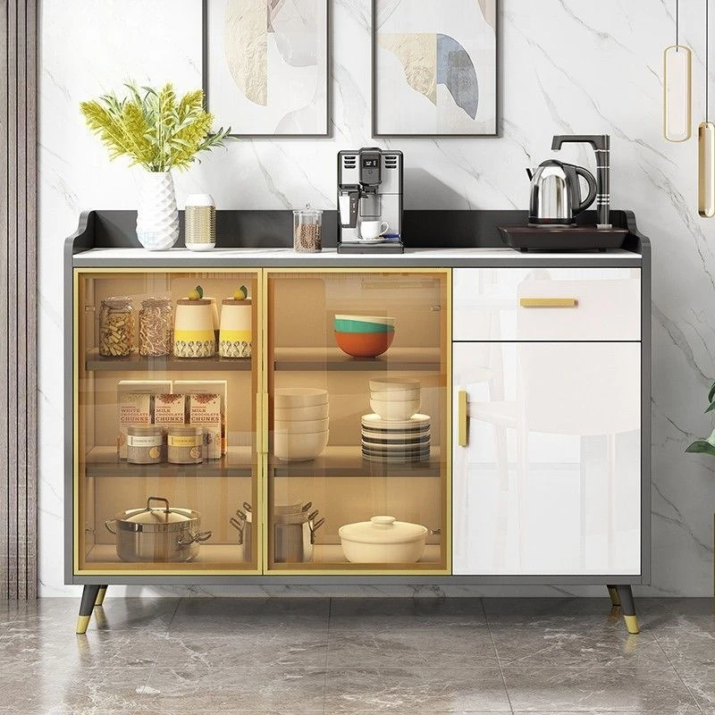 Living room tea cabinet multi-functional locker dining room kitchen integrated cabinet household rock slab dining side cabinet