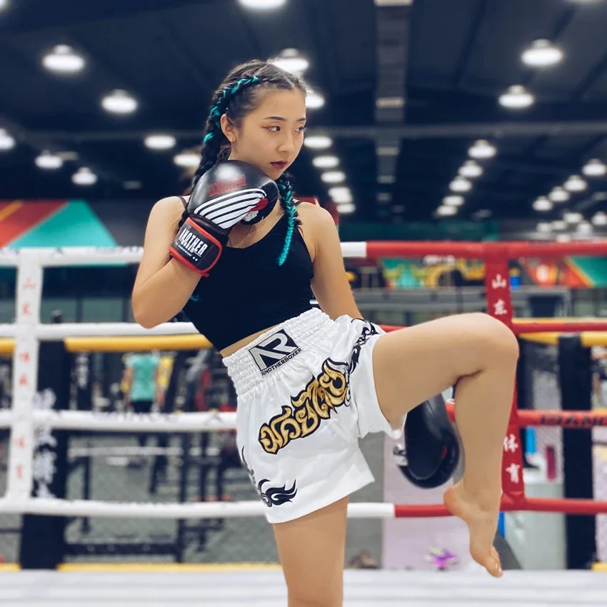 ANOAlterBOXER-Short Muay Thai Brodé، vêtements de gastronomie MMA pour hommes femmes enfants، pantalons courts d'entraininement