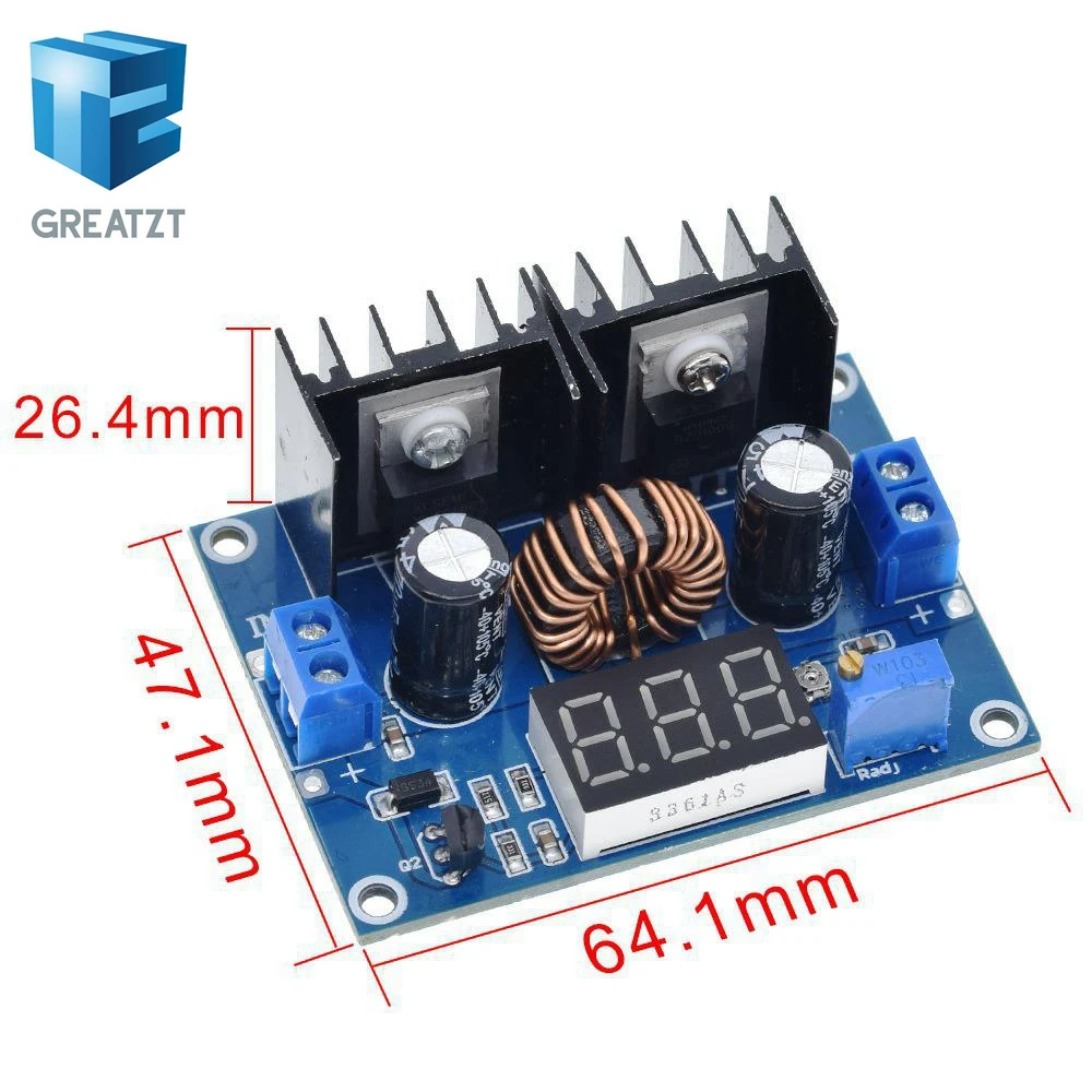 GREATZT XH-M404 DC 4-40V 8A 200W Voltage Regulator Module Digital PWM Adjustabl DC-DC Step Down Voltage Regulator DC XL4016E1