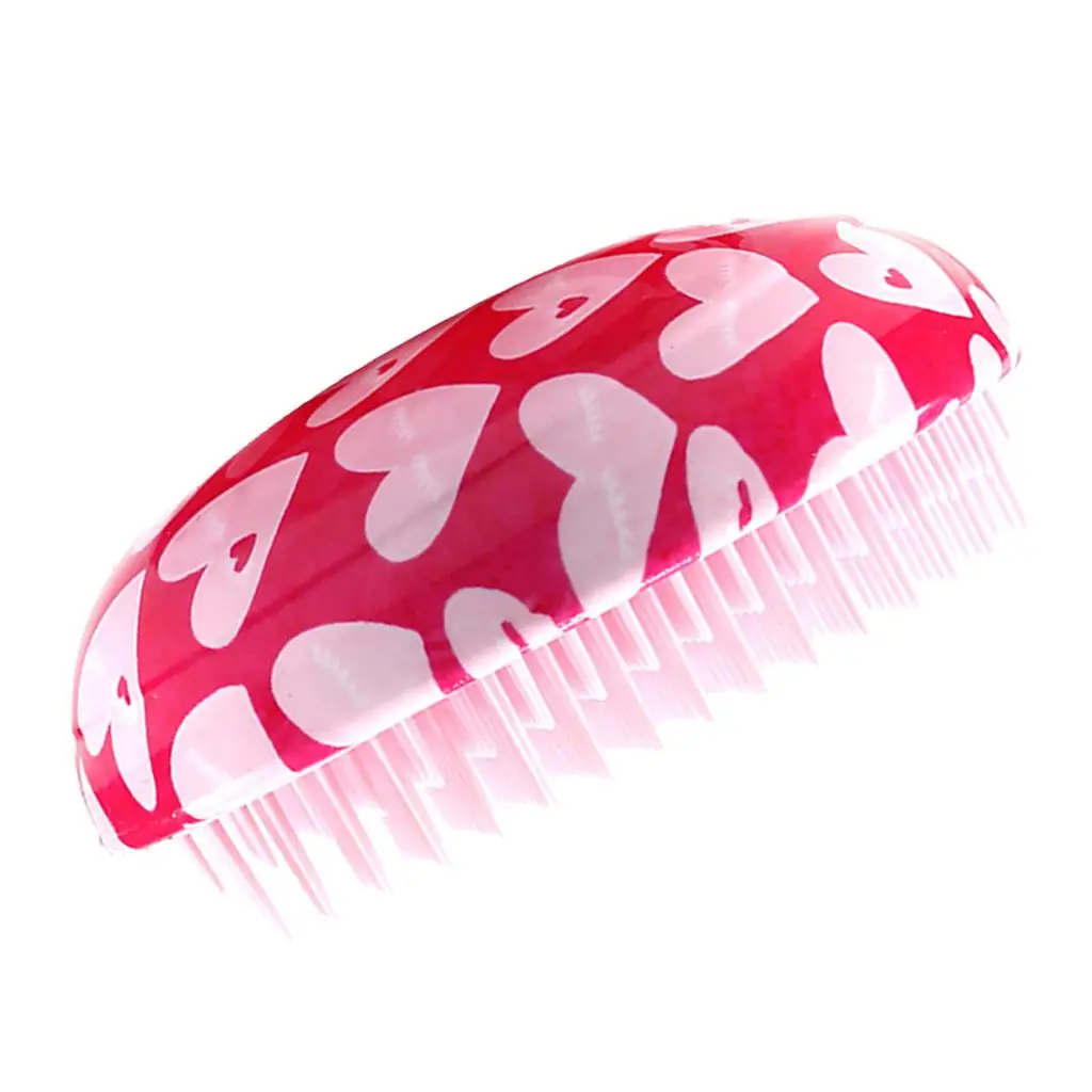 Hair Brush Portable Round Plastic Comb Anti-static Detangling Hair Massage for Beauty Salon and Travel Use