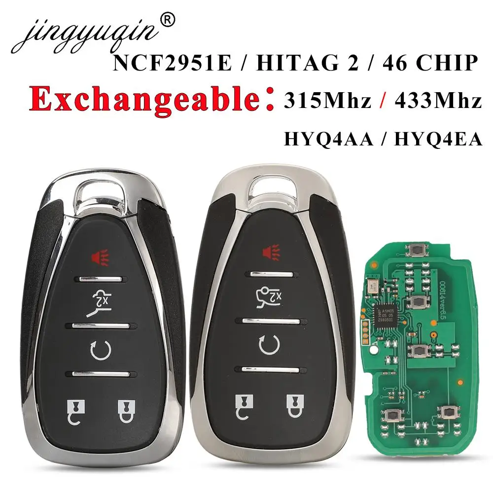 

315/433Mhz Exchangeable Remote Keyless ID46 Car Key For Chevrolet Cruze Sonic Blazer Traverse Camaro Equinox HYQ4EA HYQ4AA