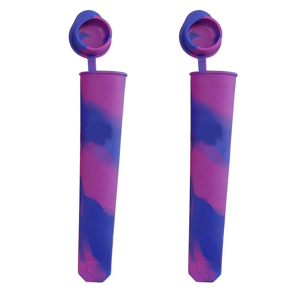 

2 Pcs Food Grade Silicone Reusable Flexible Smooth Kitchen Gadgets Dining Accessories Ice Cream Tools Molds Ice