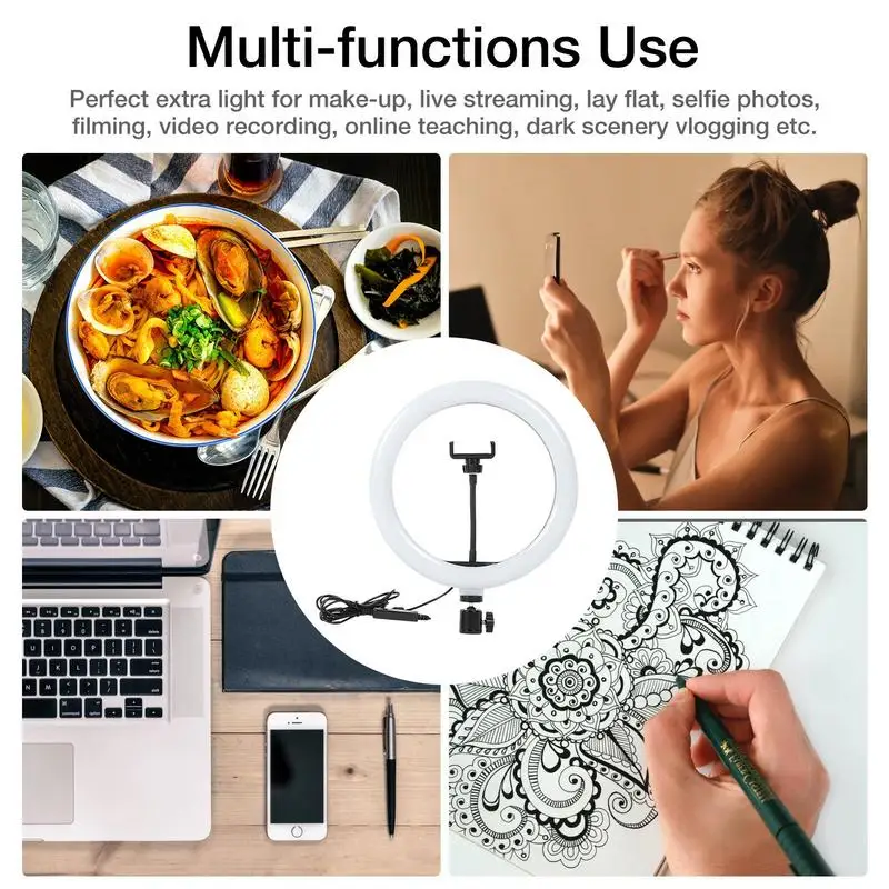 Selfie Fill Light Selfie Ring Light Selfie Ring Light With Tripod Rechargeable Portable Clip-on Fill Light For Smart Phone