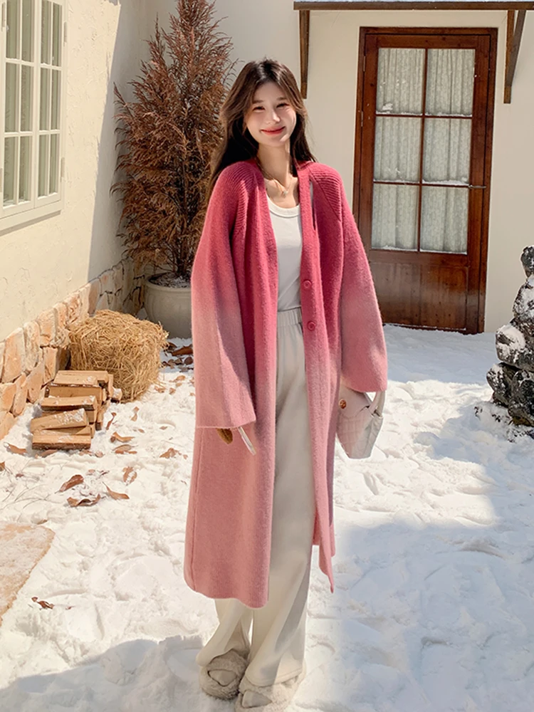 jaet-tricote-rose-adient-pour-femme-nouveau-design-paresseux-sens-mi-long-anti-age-ouvert-automne