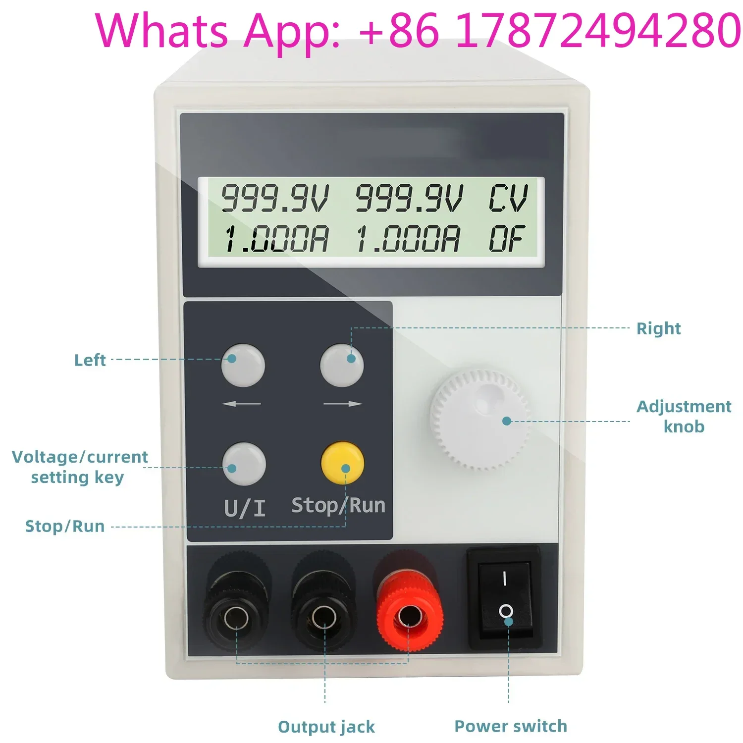 Programmable Variable Power Supply, 60-2 DC High Voltage 60V 2A Digital Adjustable