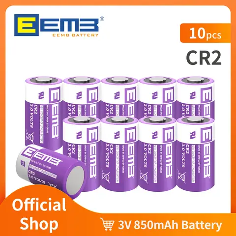 마이크 카메라 연기 감지기 초인종 손전등용 비충전식 배터리, EEMB CR2 3V 리튬 배터리, 850mAh