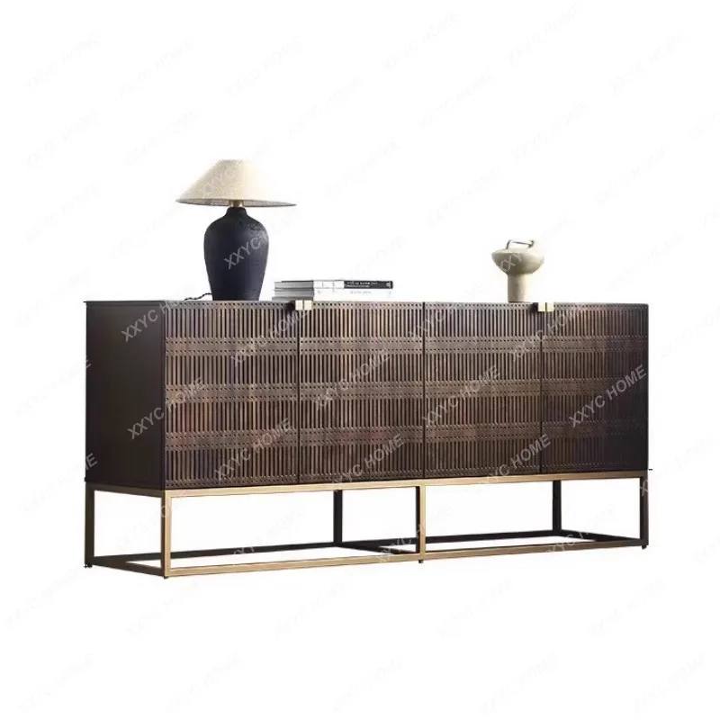 A Modern simple living room entrance locker hotel lobby teak tea cabinet