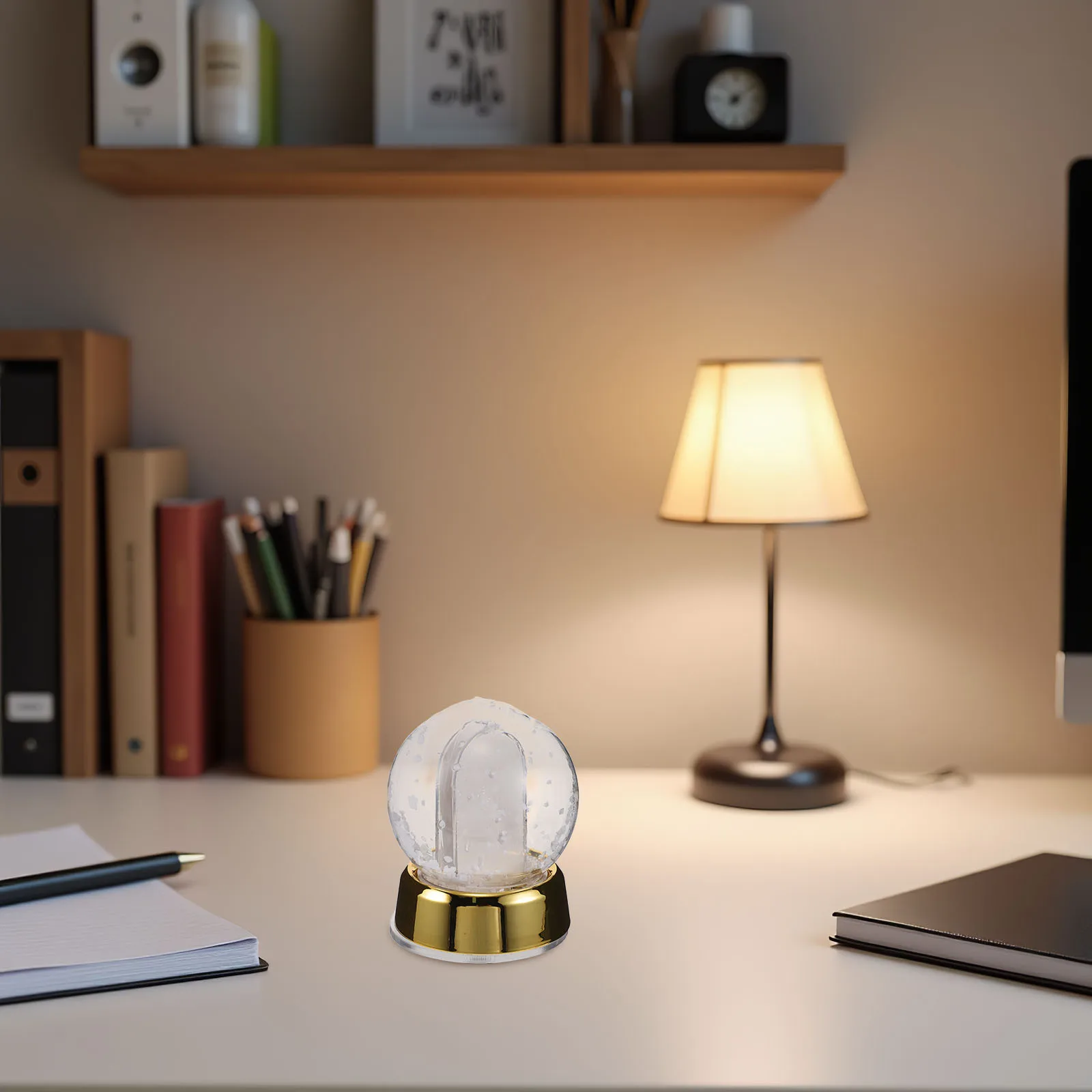 

DIY Photo Snow Globe Kit 11x8cm Personalized Christmas Craft with Sublimation Base for Family Picture Insert Tabletop Decor