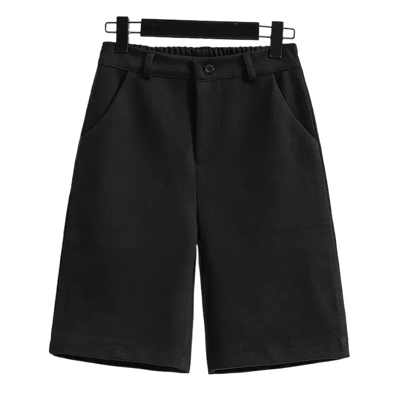 S-3XL Pantaloncini di lana Donna Autunno Inverno Dritto Elegante Donna Ins Vita alta Basic Casual All-match Coreano Accogliente Retro Femminile